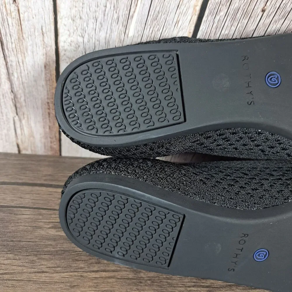 Rothy's The Point Black Honeycomb Ballet Flats Women's Sz 10 (Retired) - Picture 11 of 12